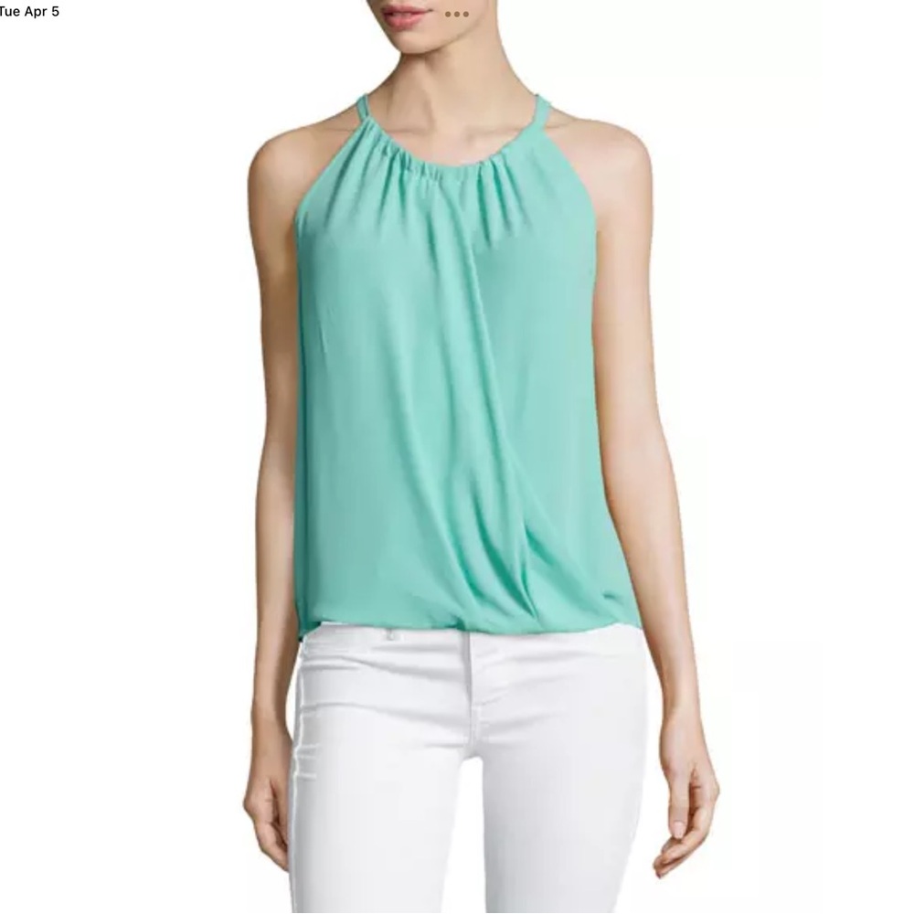 BCBGMaxAzria Turquoise Halter Top